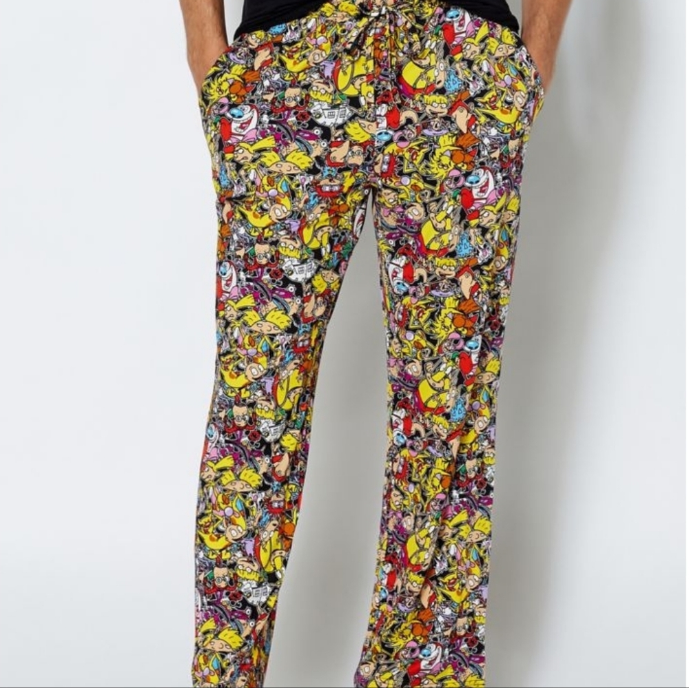 Mens Sleep 90s character pj pants medium